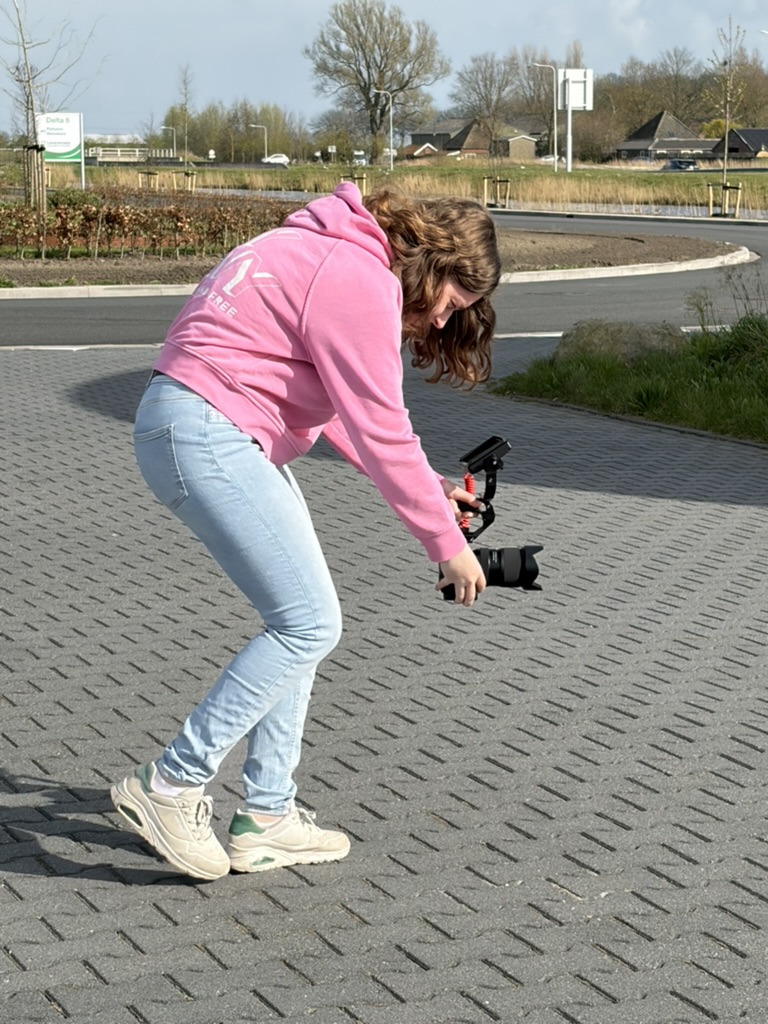 Fleur aan het filmen